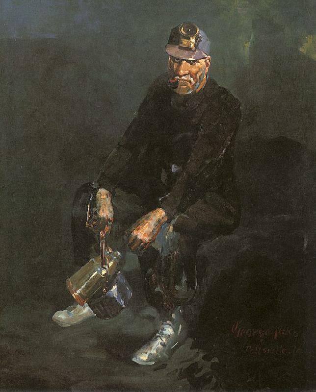 Luks, George The Miner Sweden oil painting art